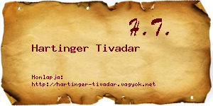 Hartinger Tivadar névjegykártya
