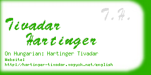 tivadar hartinger business card